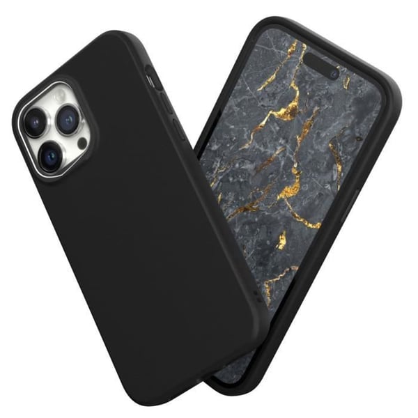 Fodral - RHINOSHIELD - iPhone 14 Pro Max - Svart - Droppe resistent - Silikon