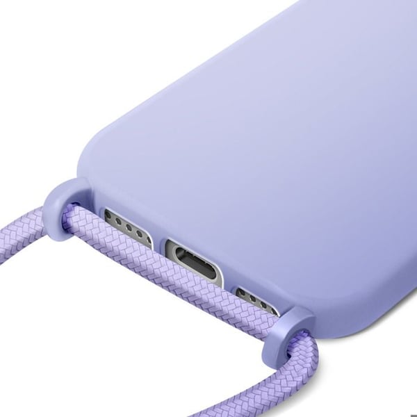 iPhone 17 Pro Max Soft Touch Skal med Halsrem Lavendel