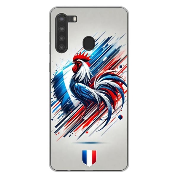 1001Coques - Silikonfodral kompatibelt med Samsung Galaxy A21 - Fransk tuvmönster - Originaldesign tryckt i Frankrike