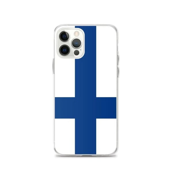 Mobilskal - PIXELFORMA - Finlands flagga - Kompatibel med iPhone 12 Pro - Flexibel - Stötsäker