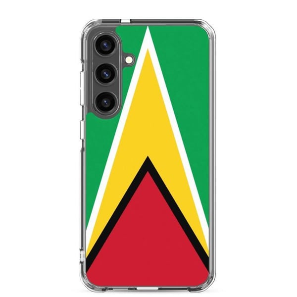 Mobilskal – Guyanas flagga – Kompatibel med Samsung Galaxy S21 Ultra – Mjuk fodral – Stötsäker och hållbar – Pixelforma
