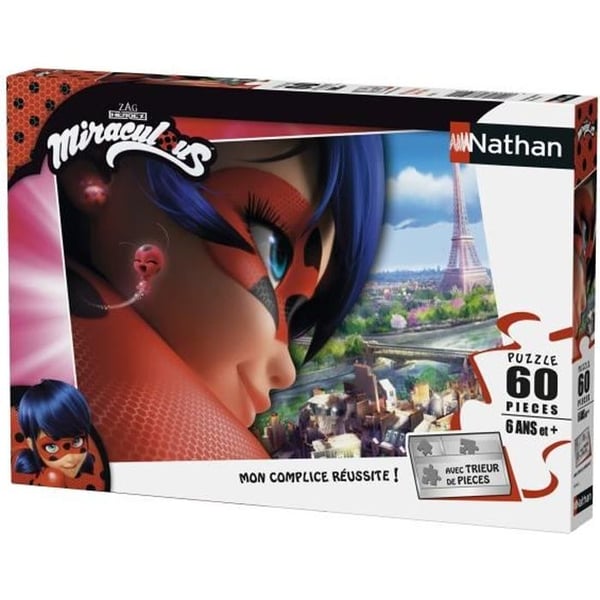 Nathans 60-bitars nyckelpiga-pussel för barn från 6 år och uppåt med sorterare i 3-fack