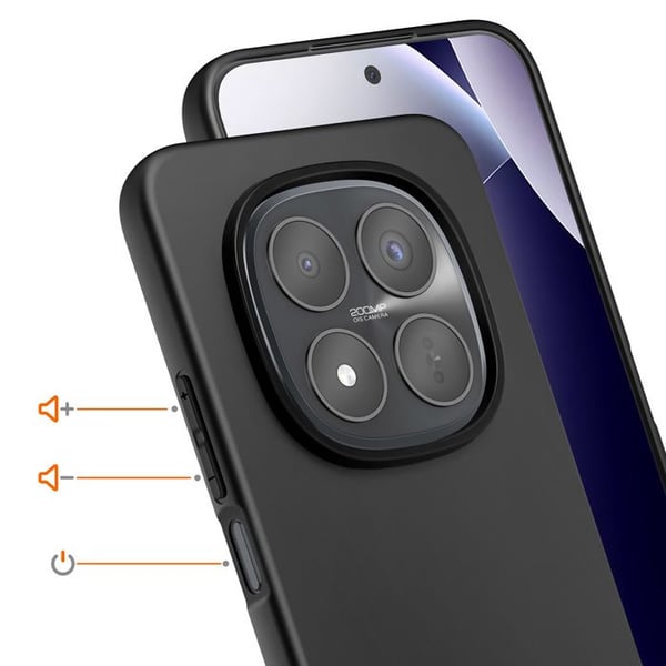 Skyddsfodral för Redmi Note 15 Pro Plus 5G Soft Touch Stöttålig med Höjda Kanter Xfm Svart