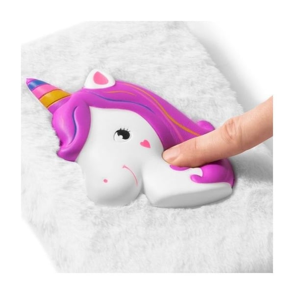 Enhörningsdagbok med datum för att anpassa squishy päls