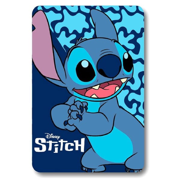 Täckning - DISNEY - Stitch - Fleece - Barn - Rektangulär - Tvättbar