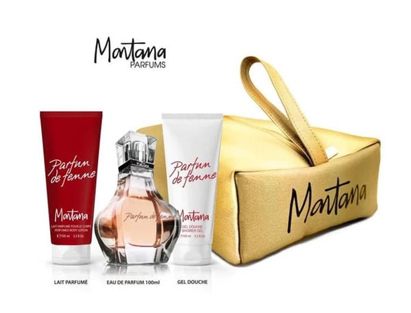 Parfymset för Kvinna - Montana - Eau de Parfum 100ml - Parfymerad Lotion 100ml - Duschgel 100ml