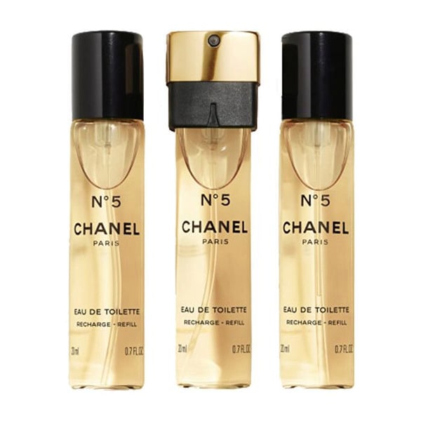 Nr. 5 - Eau de Toilette med Spray - Påfyllning (3 x 20 ml) - Volym: 60 ml
