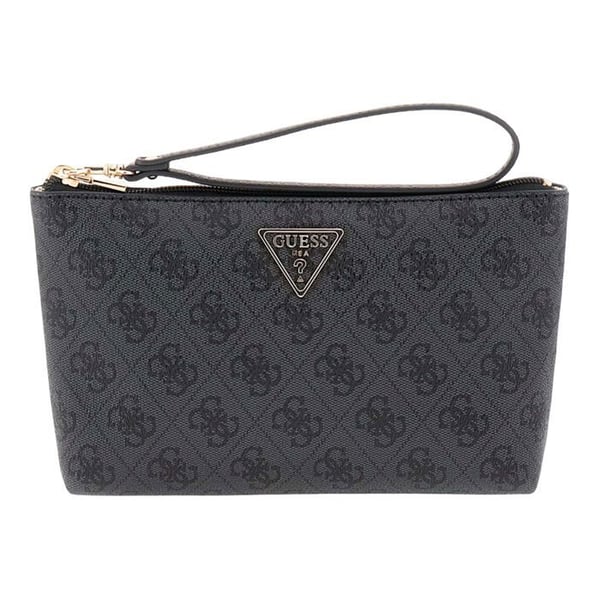 GUESS Grått accessoarväska för kvinnor - Laurel II Wristlet Pouch Kol Logotyp 333091