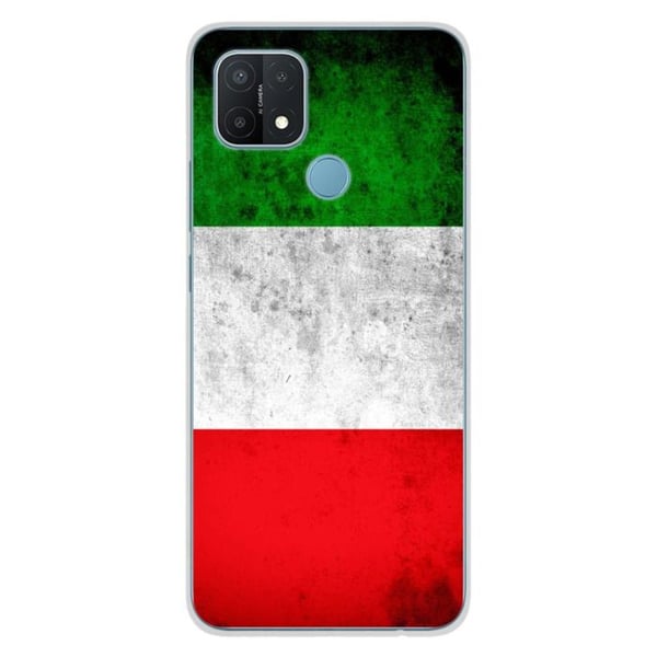 1001Coques - Silikonfodral kompatibelt med Oppo A15 - Mönster italienska flaggan - Originaldesign tryckt i Frankrike