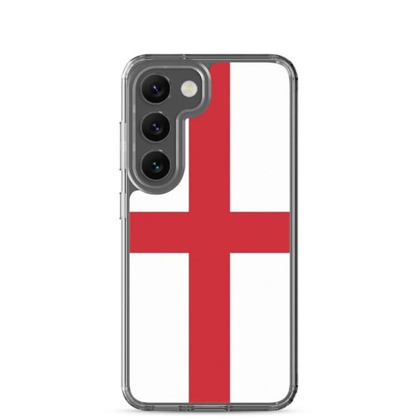 Mobilskal – Englandsflagga – Kompatibel med Samsung Galaxy S23 Plus – Flexibelt skal – Slitstarkt och stöttåligt – Pixelforma
