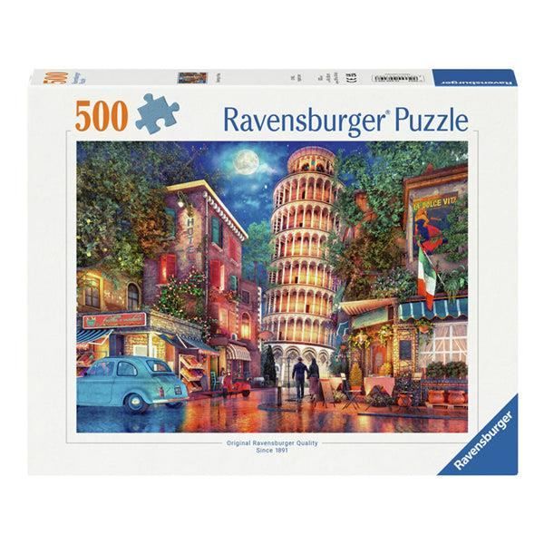 Pussel - RAVENSBURGER - Kväll i Pisa - 500 bitar - Arkitektur - Vuxen
