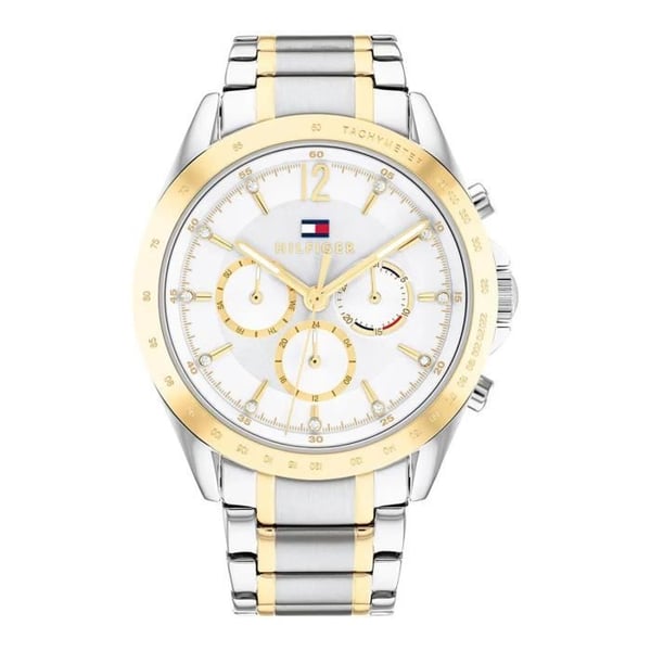 Armband stål kvinna - Tommy Hilfiger - Klocka kvinna Tommy Hilfiger Kenzie stål gul/vit