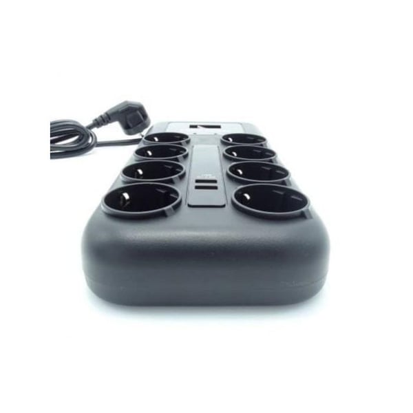 Overspændingsbeskyttelse - CYBERPOWER - P0820SUF0-DE - 8 Schuko-stikkontakter - 2 USB-porte - Sort