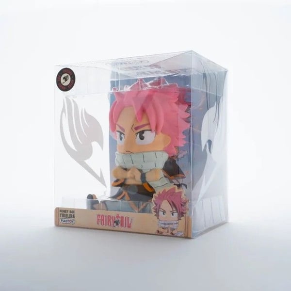 Spargris - PLASTOY - Fairy Tail Natsu - PVC - Vit - Inredning- USED