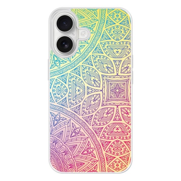 Siliconeförstärkt tryckt skal kompatibelt med Apple iPhone 16 Mandala Pastell