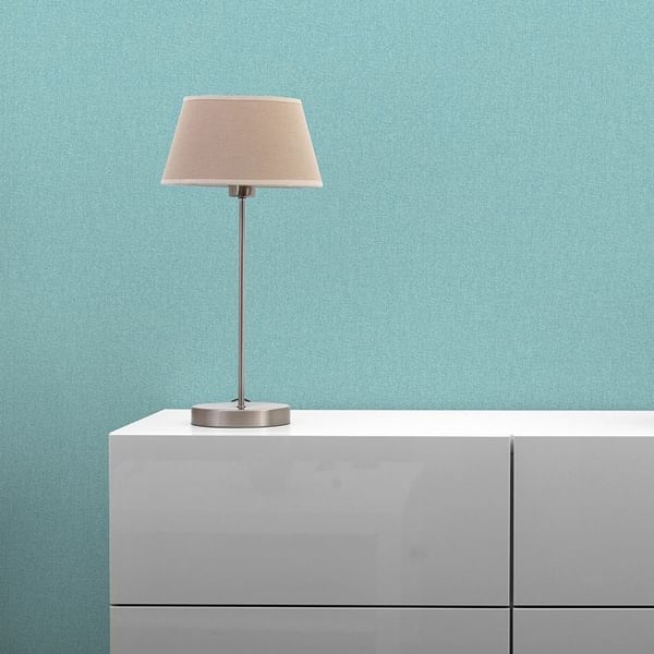 Ett enfärgat tapet M1-No.10986 Non-woven Turkos Blå Tadessi 10.05 m x 0.53 m