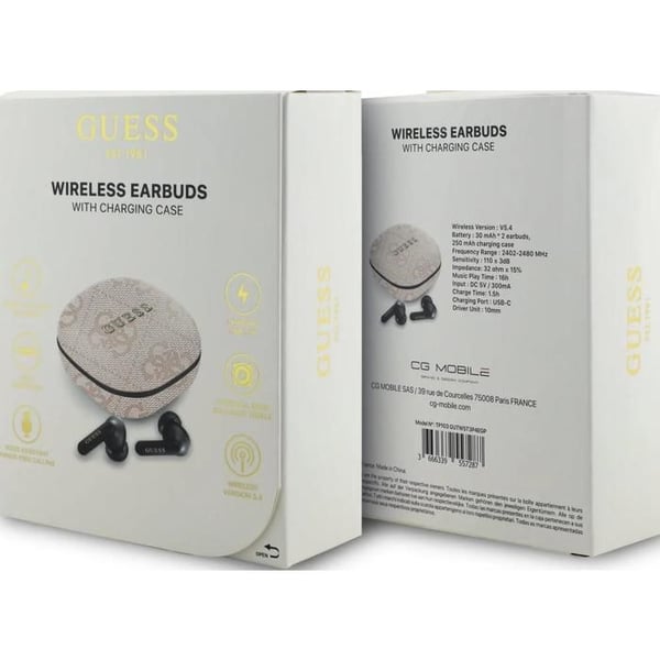 TWS-hörlurar - GUESS - GUTWST3P4EGP - Rosa - Bluetooth 5.3 - ENC Bullerdämpning