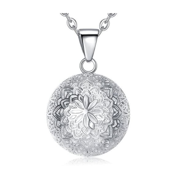 Graviditet bola halsband daisy blomma silver färg