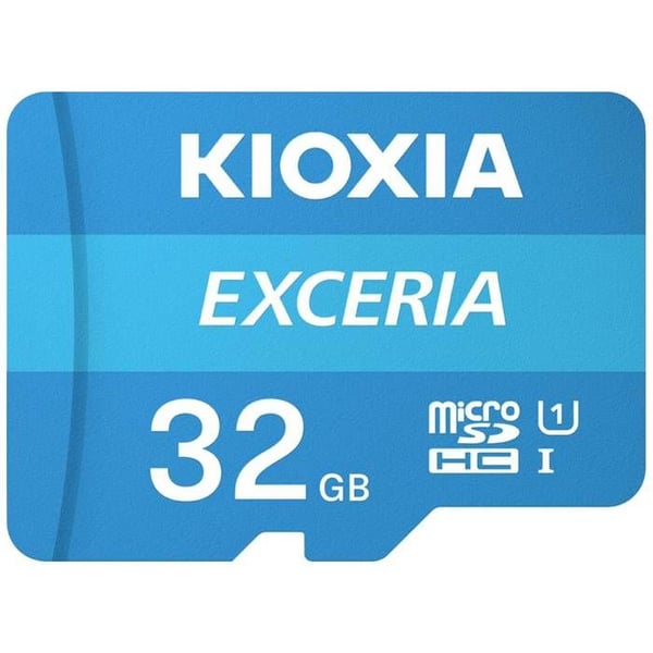 Micro SD - Kioxia - Exceria - 32GB - UHS-I C10 - R100 med adapter