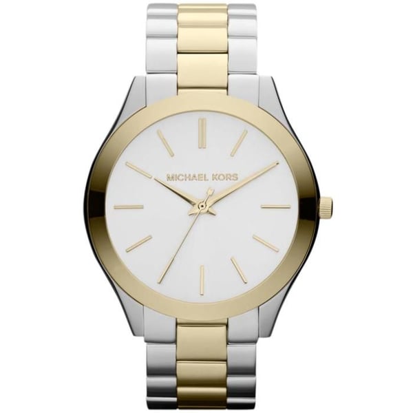 Damklocka - Michael Kors - Runway MK3198 - Tvåfärgat stålarmband - Analog - Chic