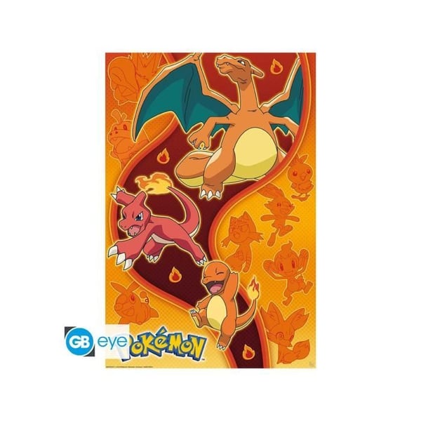 Maxi Pokémon Poster - GB EYE - Brandtyp - 91,5x61 cm - Högkvalitativt tryck - FSC-certifierad