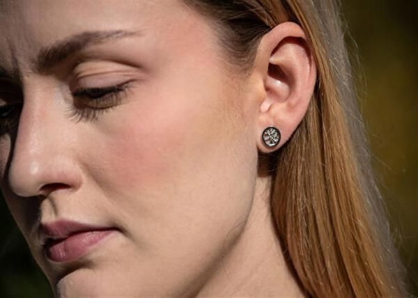 Örhängen - AGATO - Livets träd - Silver 925 - Zirkonium - Rhodiumpläterat
