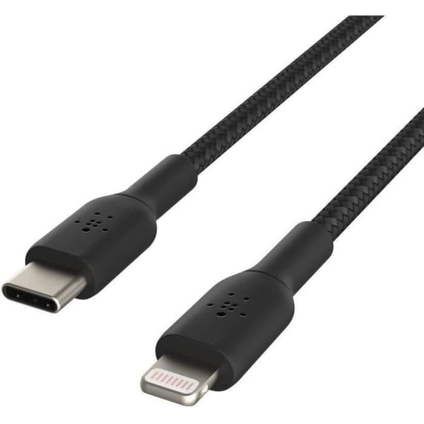 BELKIN - kabel - Flätad kabel Lght USBC 2M svart