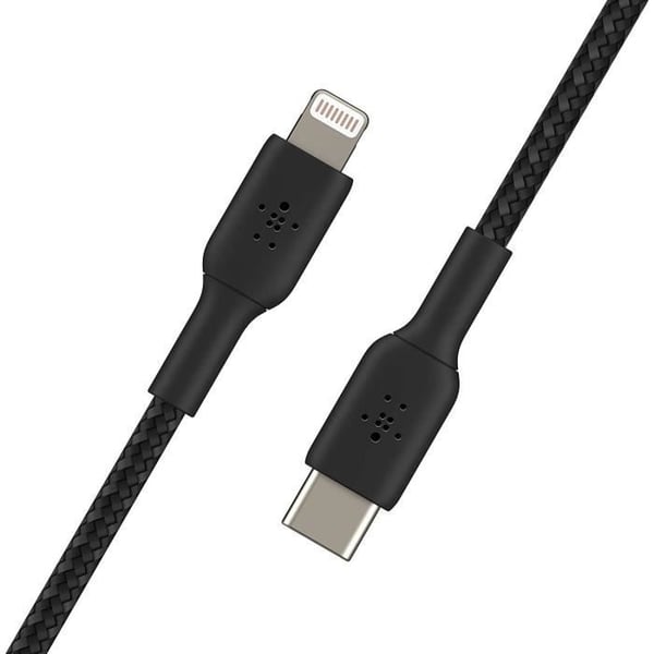 BELKIN - kabel - Flätad kabel Lght USBC 2M svart