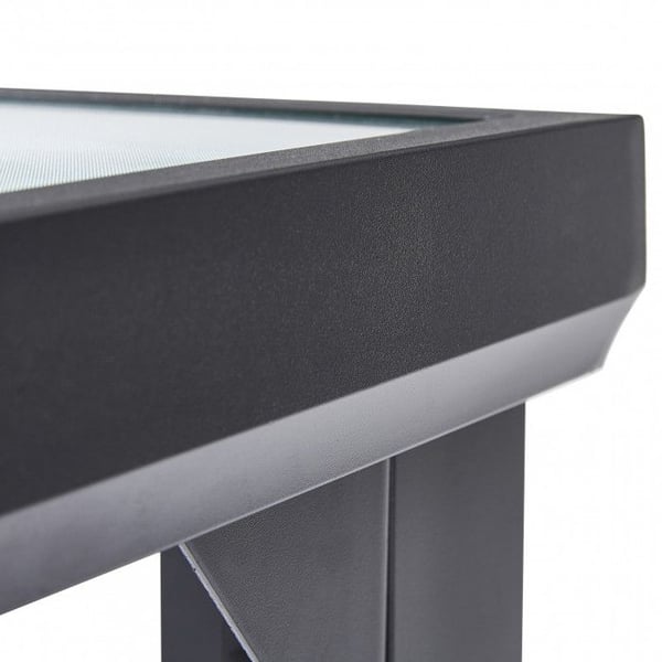 Trädgårdsmöbler Set BlackSun T 8 + F 8 Svart härdat glas Wilsa Garden