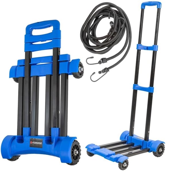 Fällbar transportvagn - FORSAGE - Kapacitet 50 kg - Utrullade mått 41x36x98 cm