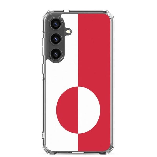 Mobilskal – Grönlands flagga – Kompatibel med Samsung Galaxy S20 – Mjukt fodral – Stöttålig och chock-resistent – Pixelforma
