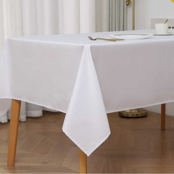 Bordsätt med fläckavvisande behandling Vit rektangulär 145 x 240 cm