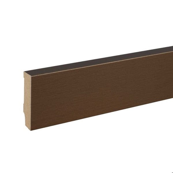 PROVISTON MDF-sockel 16 x 58 x 2500 mm brons för att limma, klämma, skruva &amp; spikbelagd MDF-kärna 62,5 meter | 25 stycken