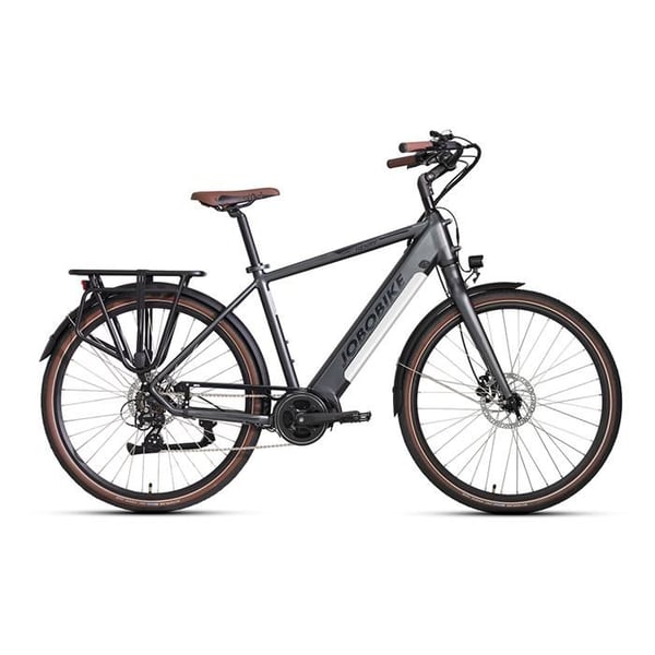 Elcykel - JOBOBIKE - Henry - Bafang motor 250W - Räckvidd 110km - Grå aluminiumram