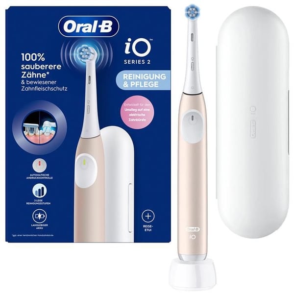 Elektrisk tandborste - Oral-B - iO Series 2 Calm Pink - iO-teknologi Resväska