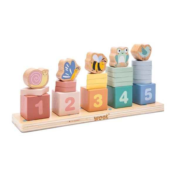 Stapelleksak - NEW CLASSIC TOYS - Räkning och sortering - FSC-trä - Siffror 1-5 - Montessori 12-48m
