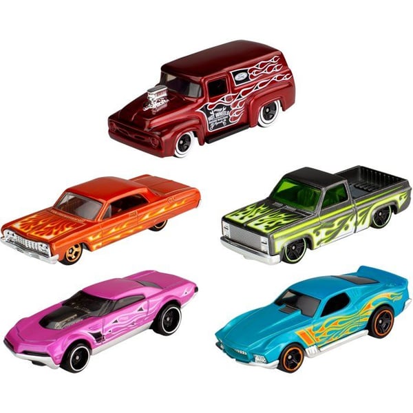 Box med 5 Hot Wheels-bilar - Slumpmässig modell - 400+ modeller - 15 teman 1806