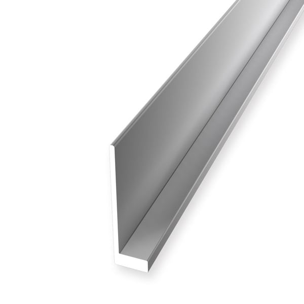 Väggprofil 5,5 x 21 x 2500 mm Anodiserad aluminium Slät silverprofil
