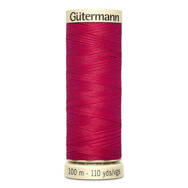 Pack med 5 spolar 100m Tråd 100% polyester Gutermann Ref 788988 - Att 909 - godisröd