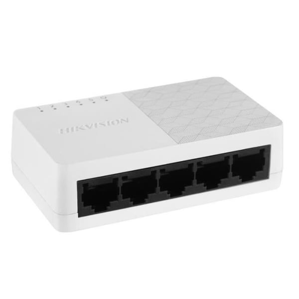 Hikvision DS-3E0505D-O 5-port Gigabit Ethernet unmanaged nätverksswitch svart/vit