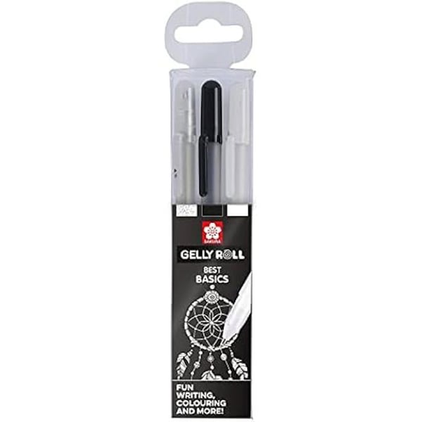 Stylos Gelly Roll - SAKURA - Set med 3 - Gelbläck - Matchande färger - Fin spets