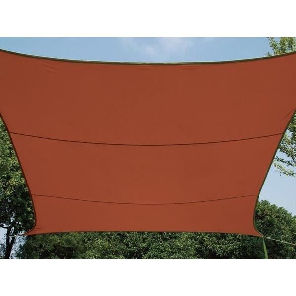 Solsegel - Terrakotta - 2x3m - Solskydd - Ideal för uteplatser och pooler - Ekonomisk