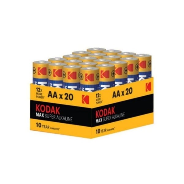 20 Kodak Alkaline Max AA LR06 batterier