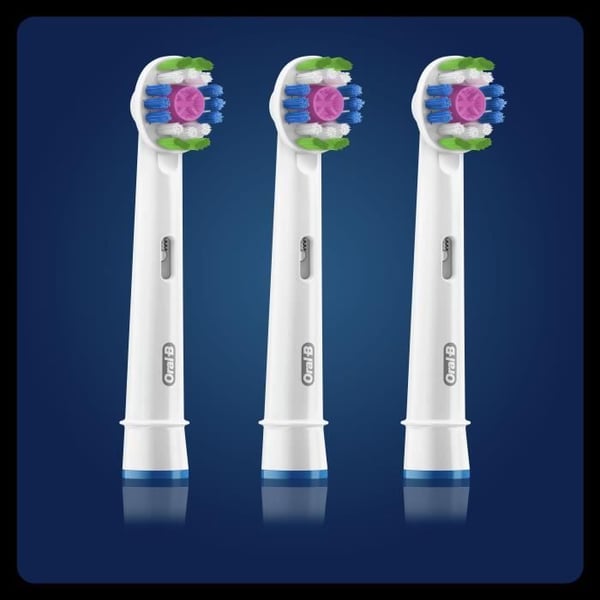Oral-B 3D White - 3-pack elektriska tandborsthuvuden med CleanMaximiser-teknik