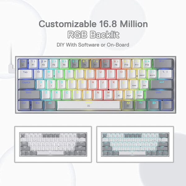 Gaming tastatur - REDRAGON - K617 Fizz - Mekanisk - RGB - QWERTY US - Kablet