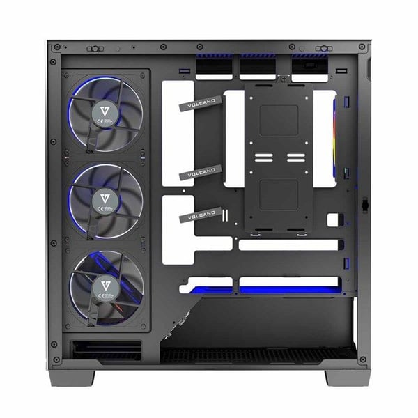 PC-chassi - MODECOM - Volcano Stellar 5F - Härdat glas - 5 ARGB-fläktar - USB-C