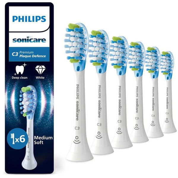 Tandborsthuvuden - PHILIPS - Sonicare Premium Plaque Defence HX9046/87 - 6 stycken - Vit - Sonic