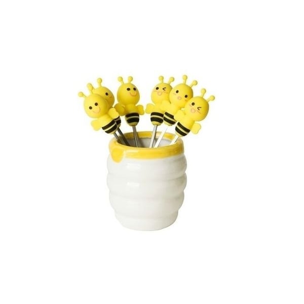 Snackspikar - EUROWEB - Bi - Metall och silikon - 7 x 2 cm - 6 stycken med honungsglasyr