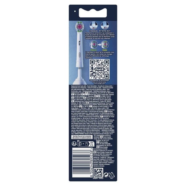 Brossettes - ORAL-B - Pro 3D - Poleringskop - X-formade filament - Färguppskiftning