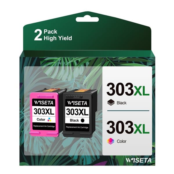 WISETA 303XL Set med bläckpatroner 303 XL Kompatibel HP 303XL Patroner Kompatibel med HP Envy Photo 7830 6232 6230 7134 7130
